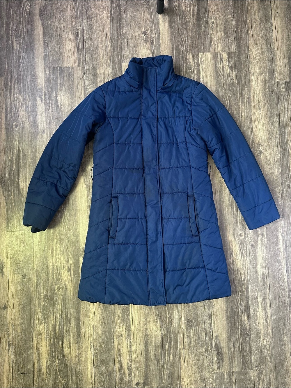Banana Republic Down Puffer Jacket Women’s Size X-Small Blue Long Winter Coat
